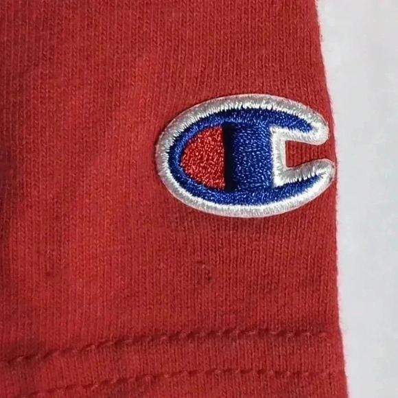 Champion "Big C" logo heavy cotton vintage shirt sz L - Picture 4 of 5